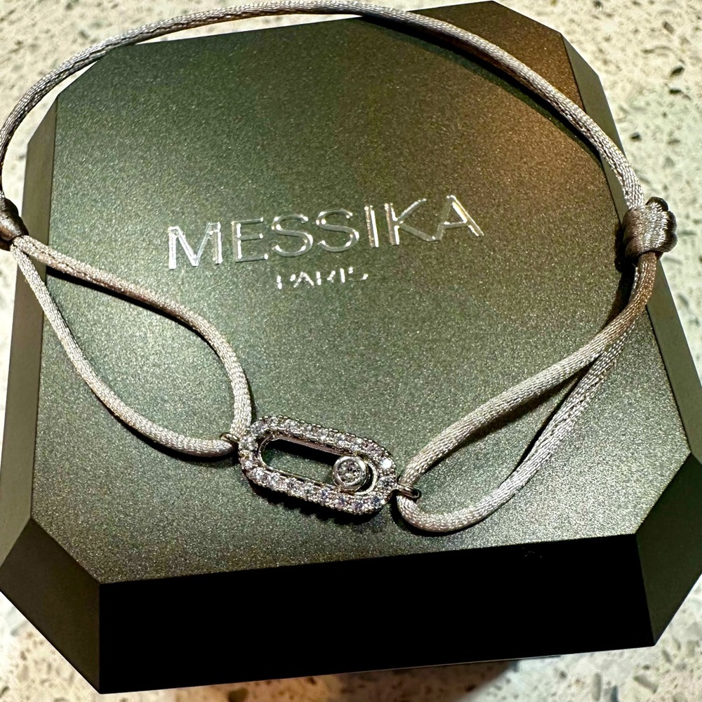 Messika light up box with Messika inspired cord bracelet
